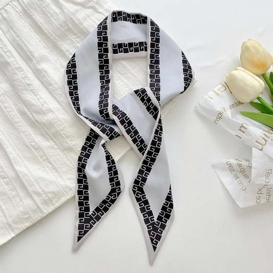 Navy and Powder Blue Twilly Scarf