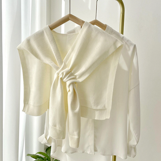 Beige Knitted Shawl