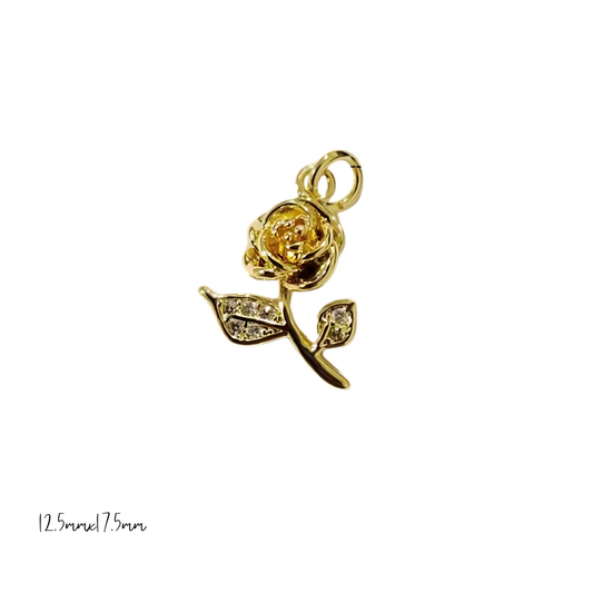 Golden Rose Charm