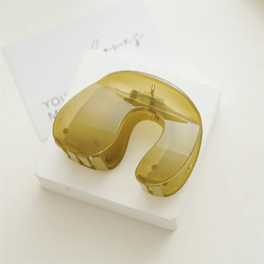 Olive Green Minimalist Claw Clip