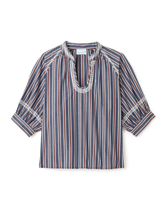 Cartolina Eleanor Navy Stripe Top