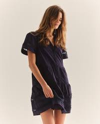 Cartolina Eleni Midnight Blue Mini Dress