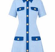 JS71 Farrow Two Tone Blue Short Dress