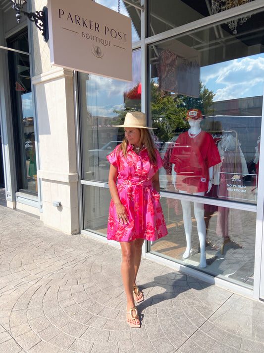 JADE Romance Brocade Mini Dress