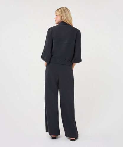 Mindy Black Utility Blouse