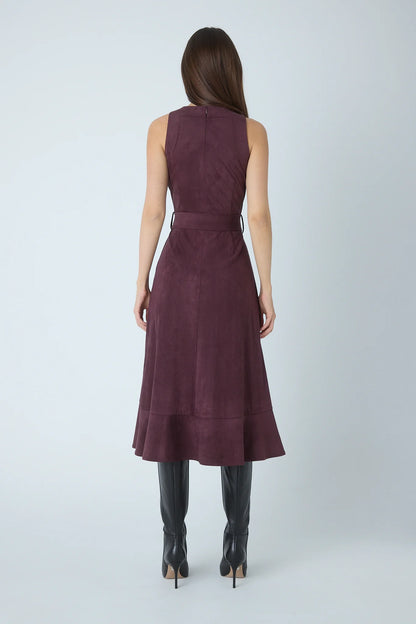JS71 Burgundy Sleeveless Jalen Maxi Dress