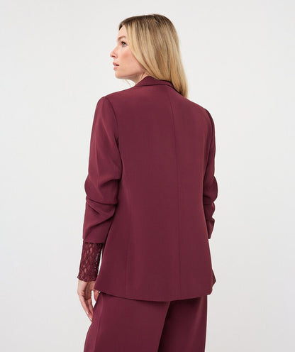 Jane Merlot 3/4 Sleeve Blazer