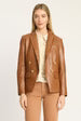 CABALLERO Tobacco Vegan Leather Kindra Jacket