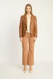 CABALLERO Tobacco Vegan Leather Kindra Jacket