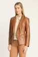 CABALLERO Tobacco Vegan Leather Kindra Jacket