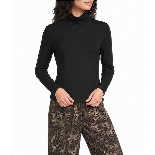 APRICOT Black Long Sleeve Turtleneck