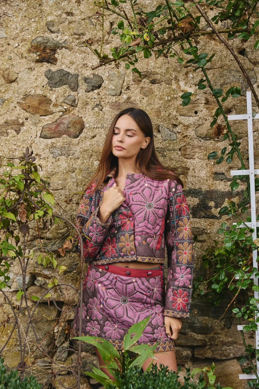LOVE THE LABEL Floral Fable Quilted Jacket