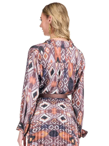 JADE Copper Mesa Button-Down Shirt
