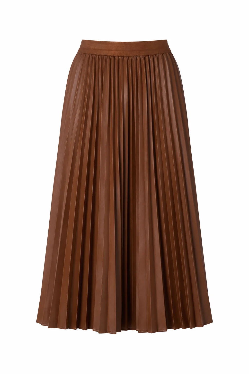 JS71 Copper Faux Leather Nia Maxi Skirt