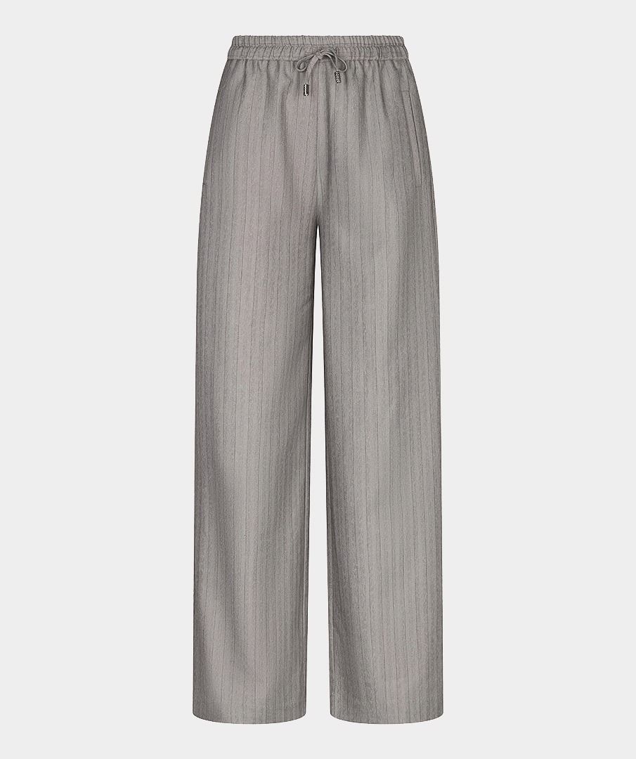 Amber Light Grey Herringbone Trouser