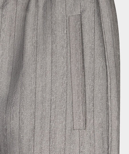 Amber Light Grey Herringbone Trouser