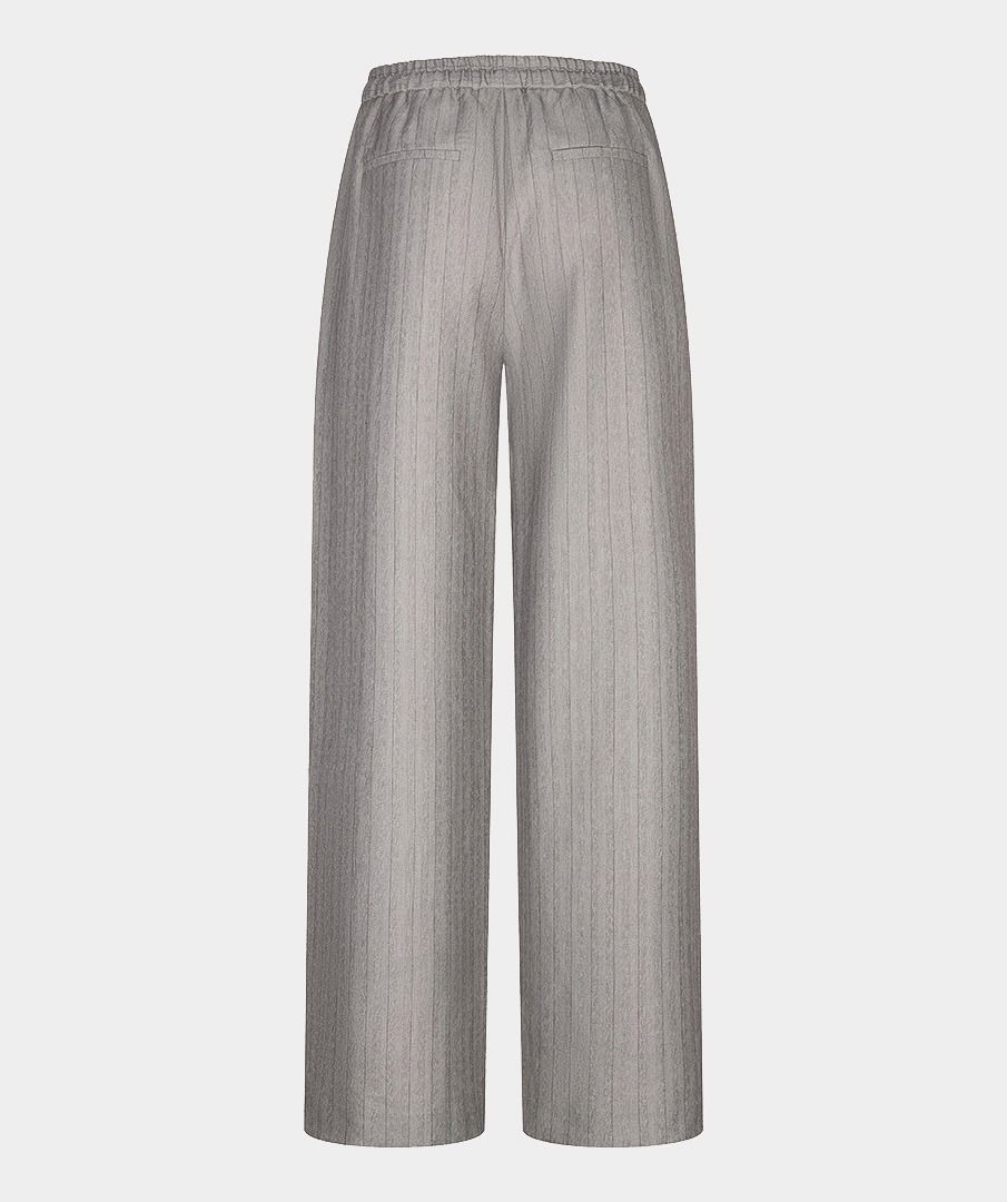 Amber Light Grey Herringbone Trouser