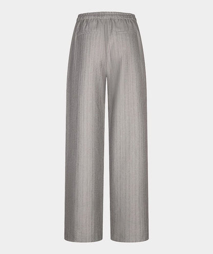 Amber Light Grey Herringbone Trouser