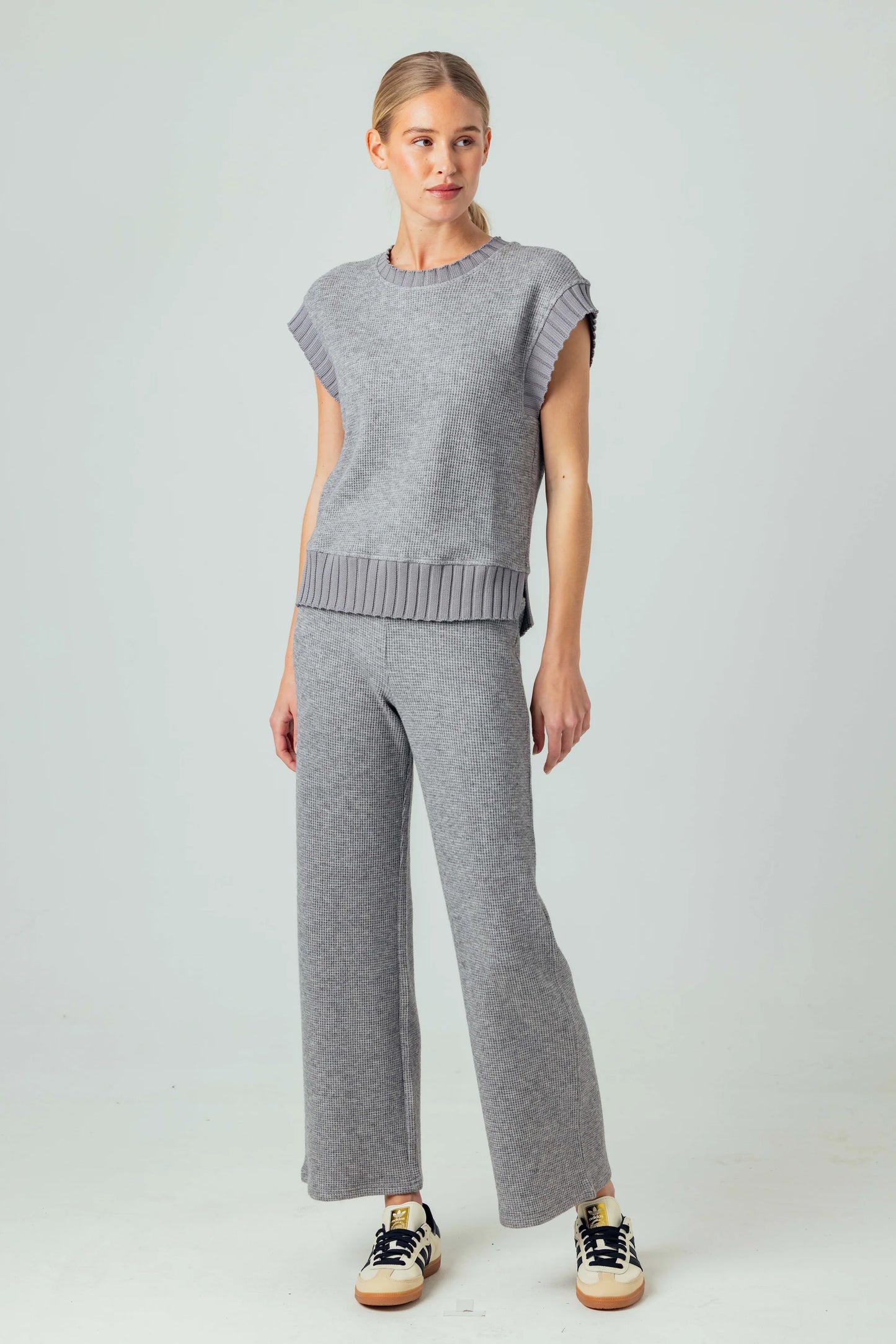 SUNDAYS Pewter Thermal Maeve Top