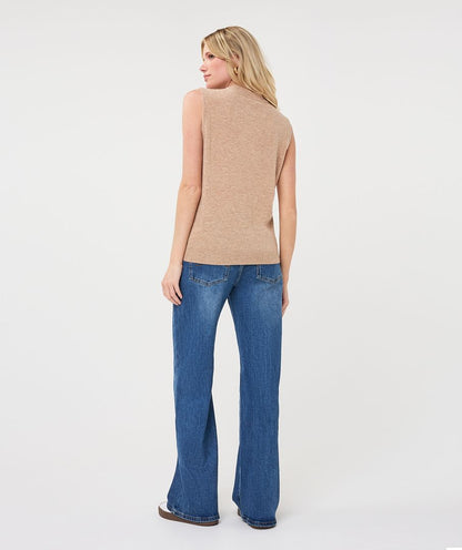 Wendy Sand Sleeveless Top