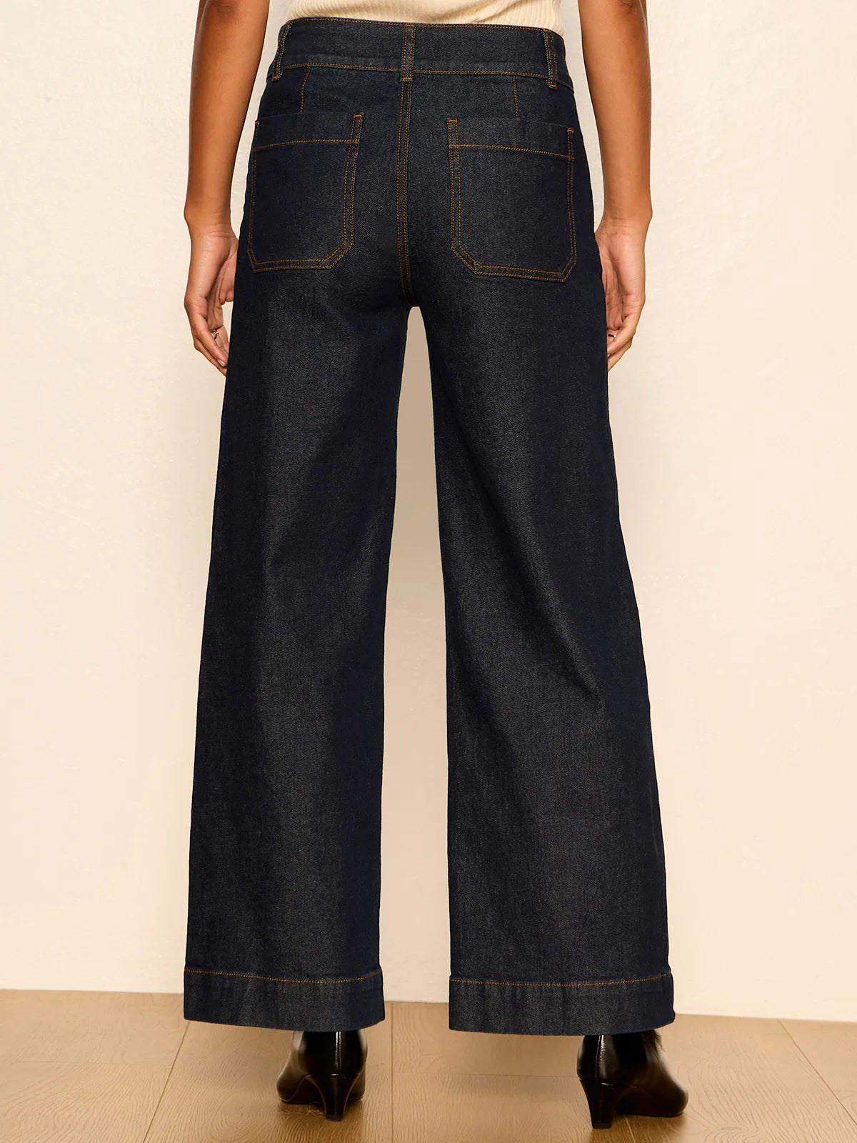 SANTUARY Dark Denim Wide Leg Chelsea Too Much Jeans