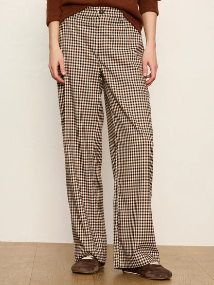 SANCTUARY Burnt Cocoa Check Eloise Trouser