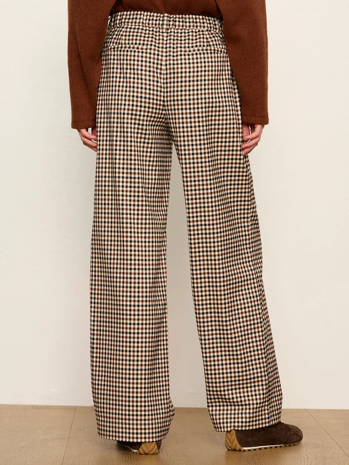 SANCTUARY Burnt Cocoa Check Eloise Trouser