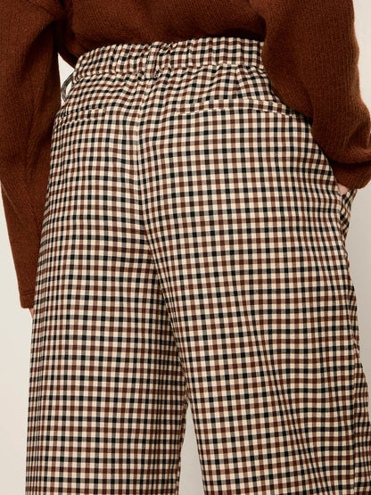 SANCTUARY Burnt Cocoa Check Eloise Trouser