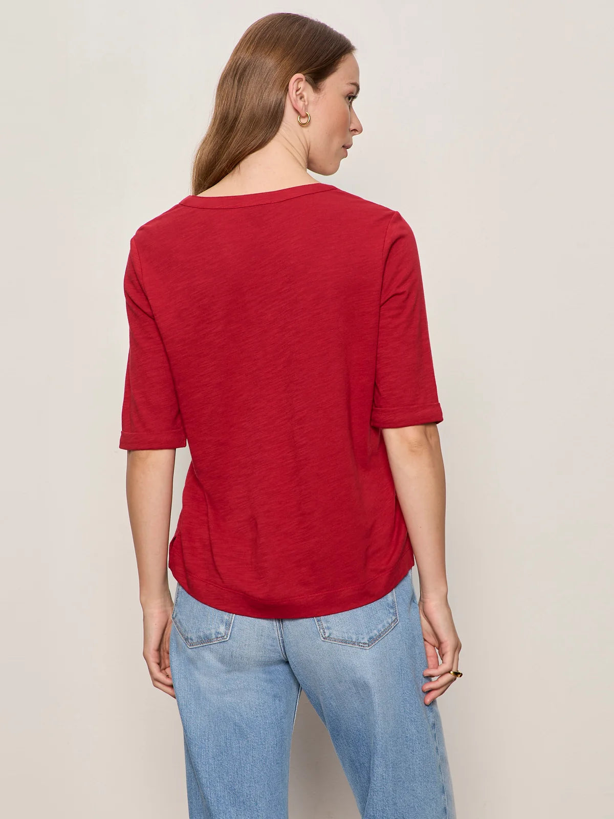 SANCTUARY Red Berry Dolce Notch T-Shirt