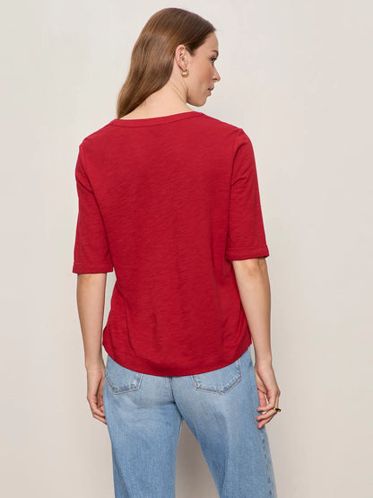 SANCTUARY Red Berry Dolce Notch T-Shirt