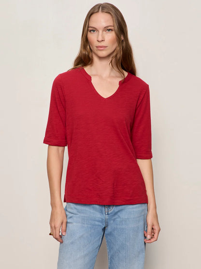 SANCTUARY Red Berry Dolce Notch T-Shirt