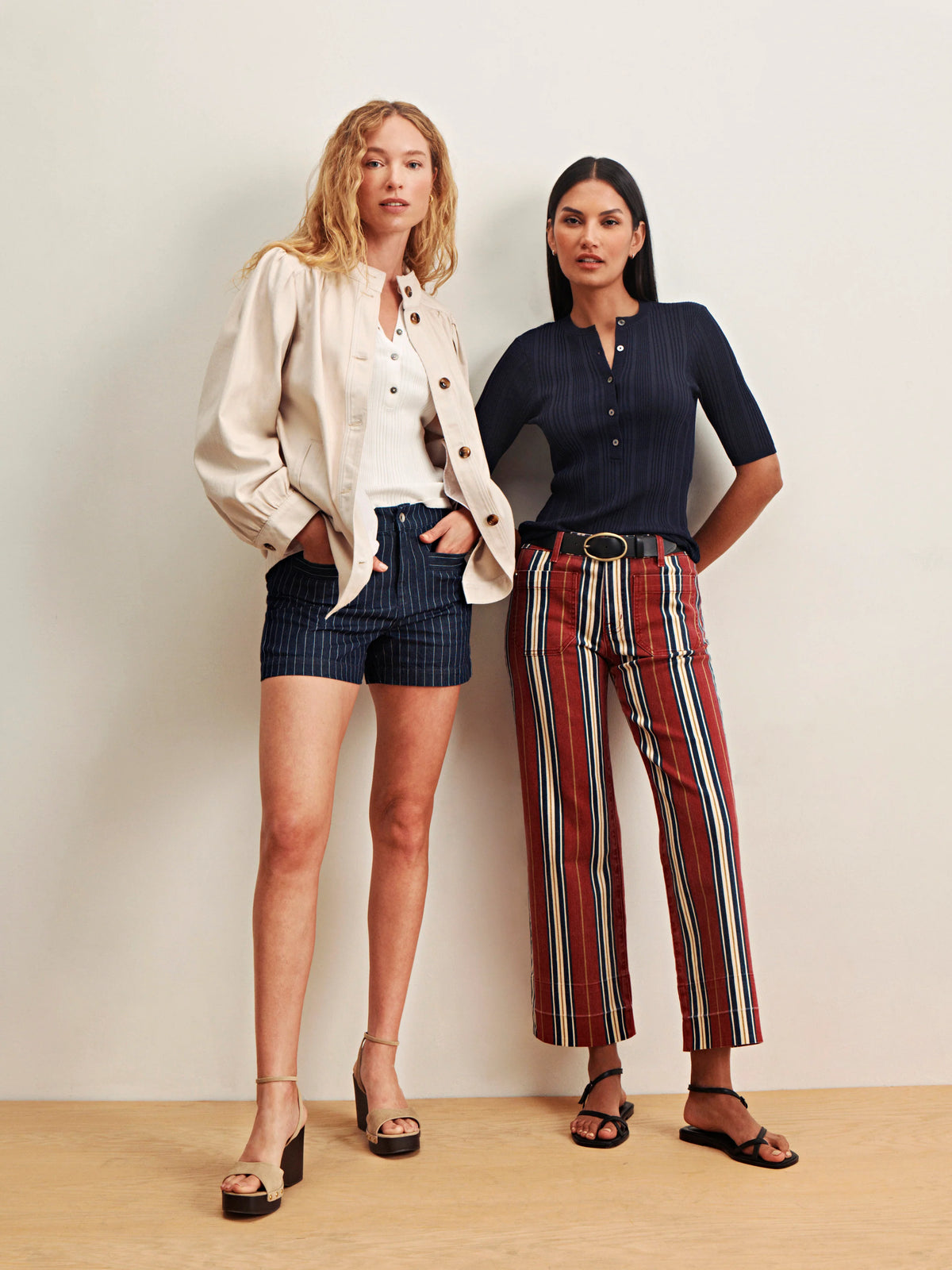SANCTUARY Dark Denim Voyage Pinstripe Luna Short