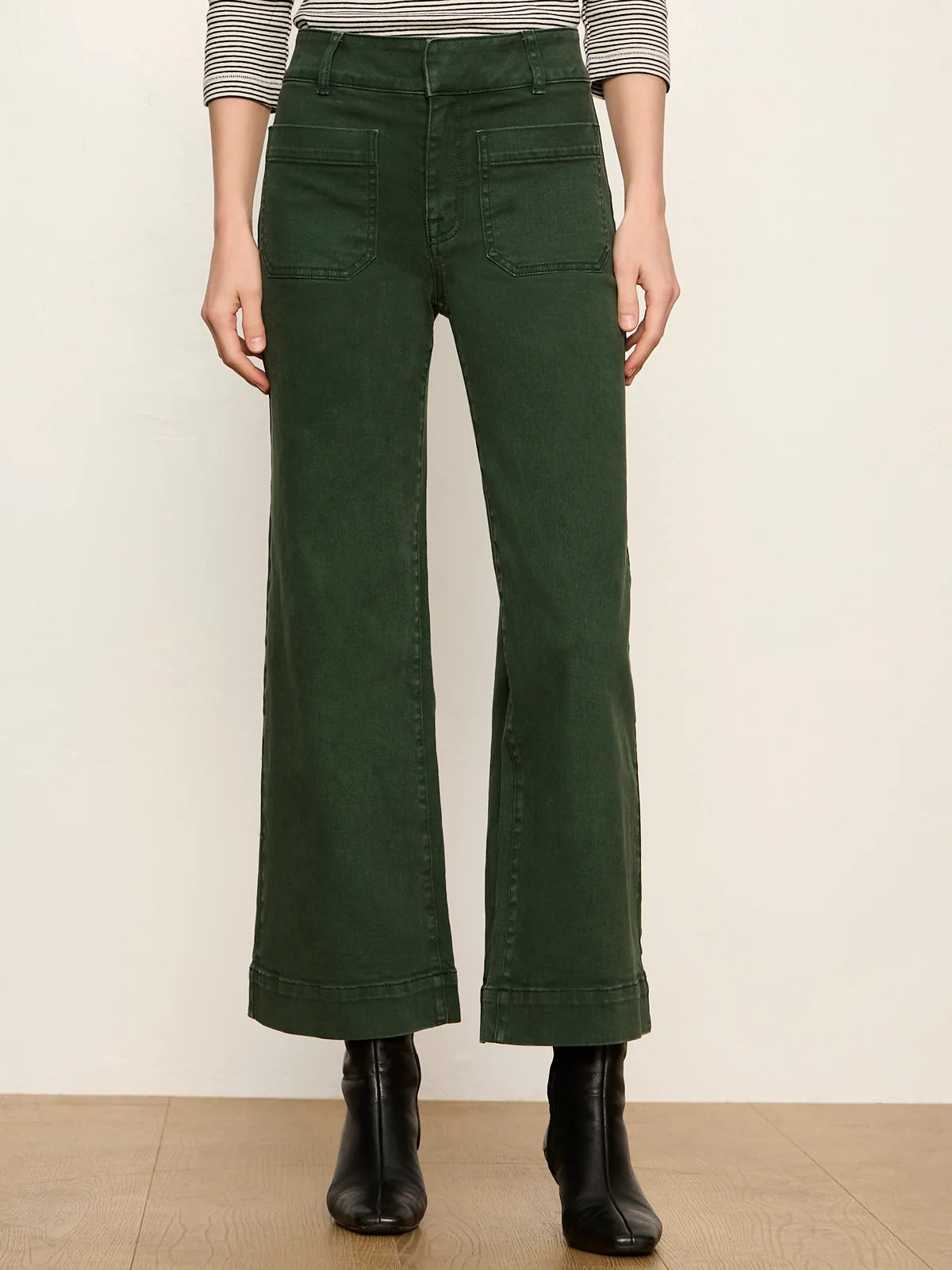 SANCTUARY Washed Forest Chelsea Wide Leg Crop Jean