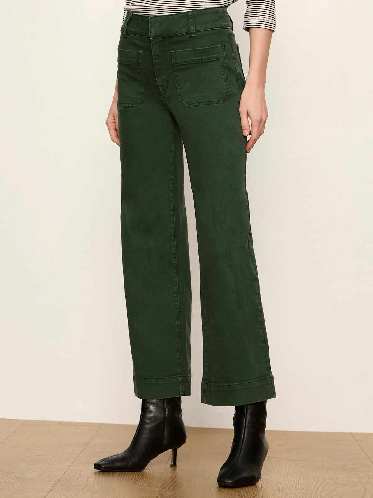 SANCTUARY Washed Forest Chelsea Wide Leg Crop Jean