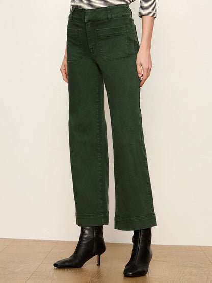 SANCTUARY Washed Forest Chelsea Wide Leg Crop Jean