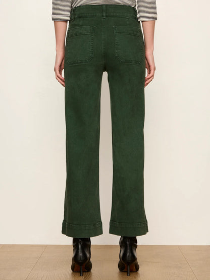 SANCTUARY Washed Forest Chelsea Wide Leg Crop Jean