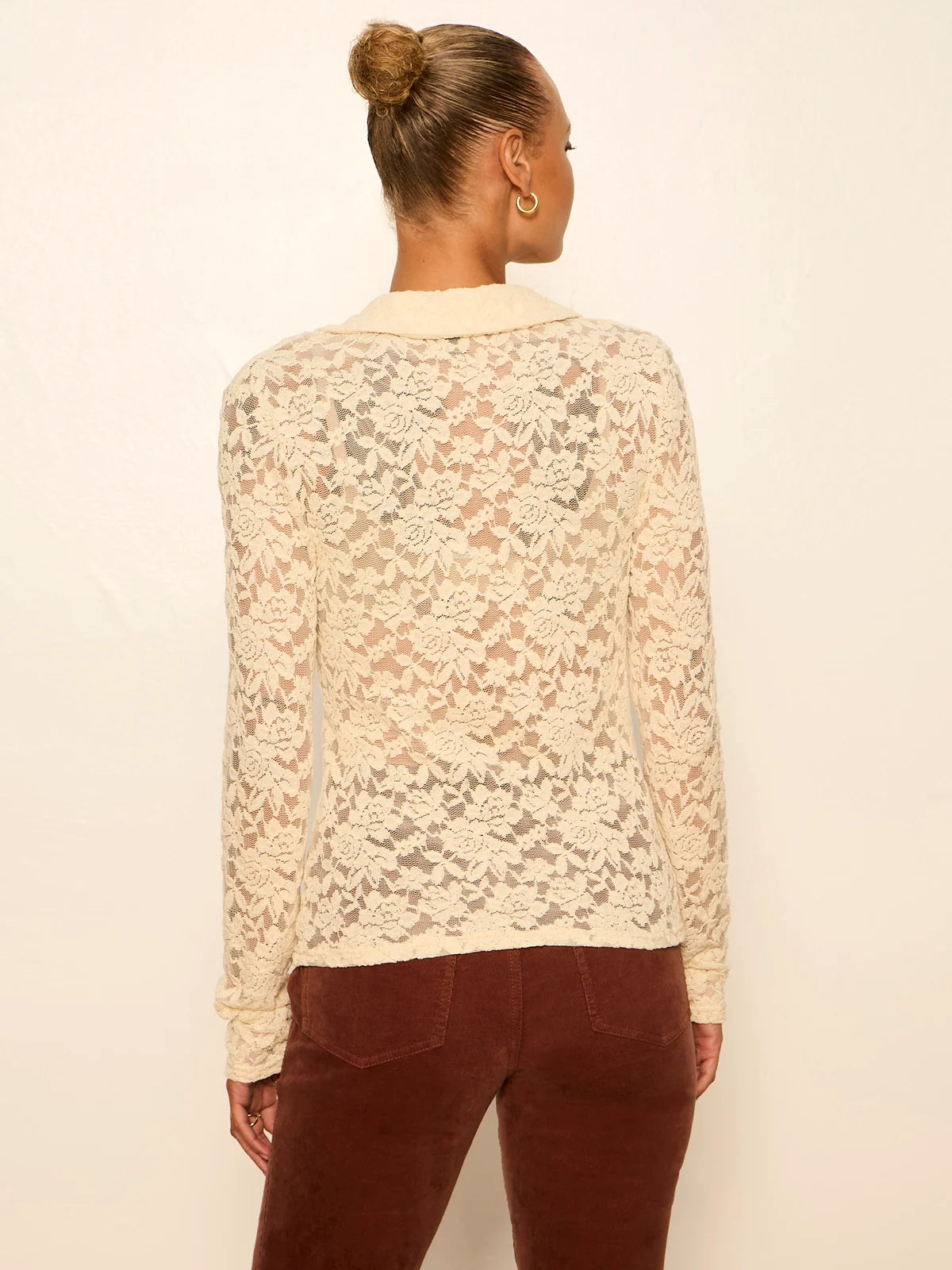 SANCTUARY Cream Dreamer Lace Shirt