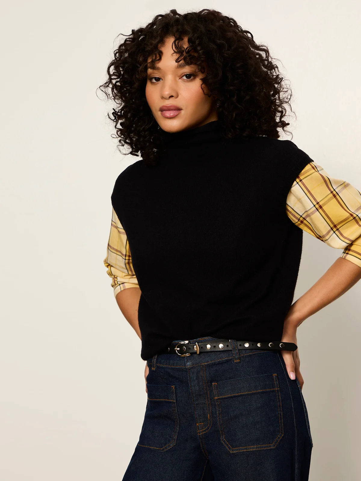 SANCTUARY Black Mock Neck Sweater