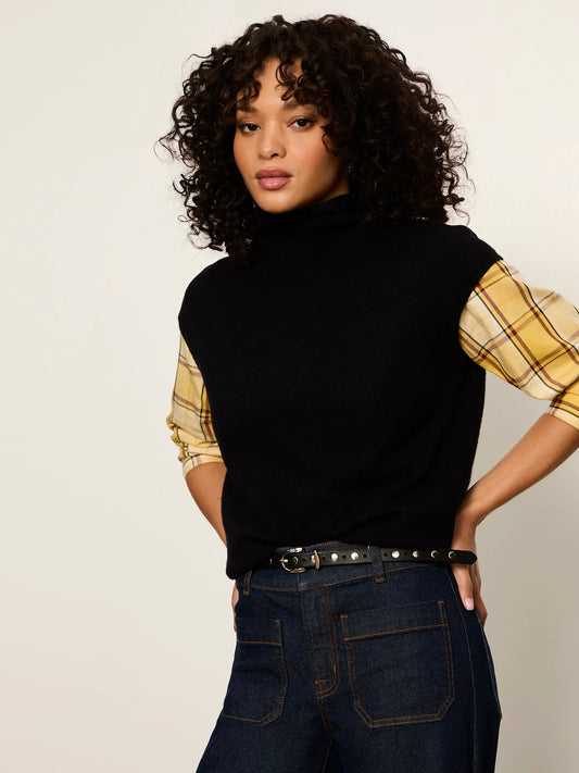 SANCTUARY Black Mock Neck Sweater