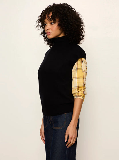SANCTUARY Black Mock Neck Sweater