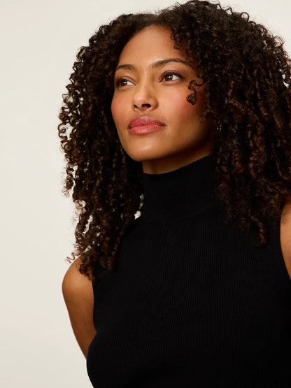 SANCTUARY Black Nova Mock Neck Tank