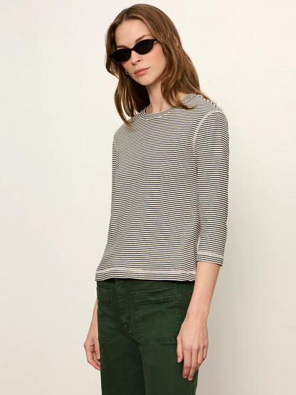 SANCTUARY Chalk French Stripe Mode Tee