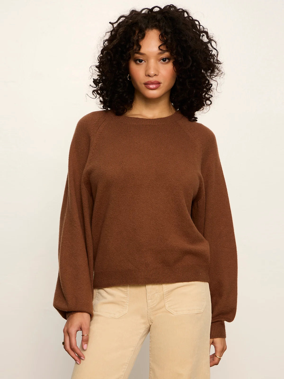 SANCTUARY Cocoa Powder Soft Popover Sweater