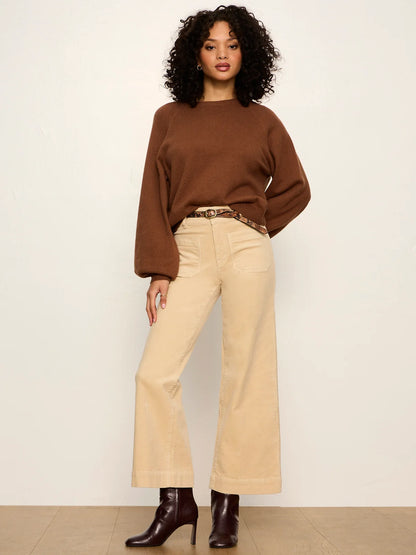 SANCTUARY Cocoa Powder Soft Popover Sweater