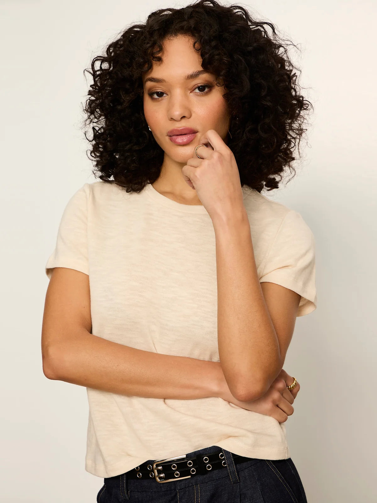 SANCTUARY Cream Icon Tee