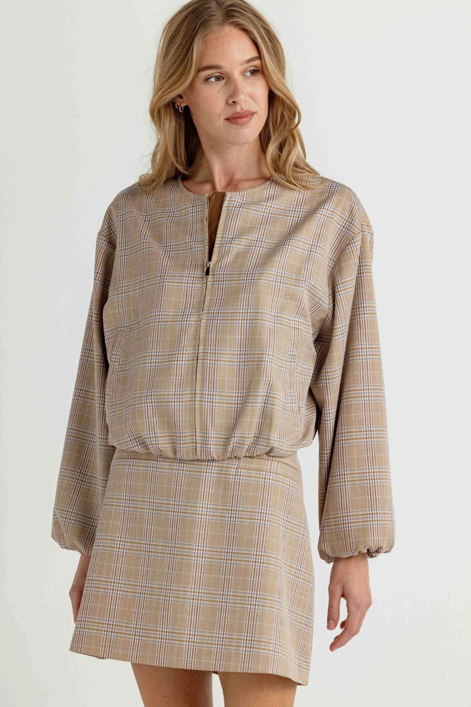 SUNDAYS Heather Plaid Iris Jacket