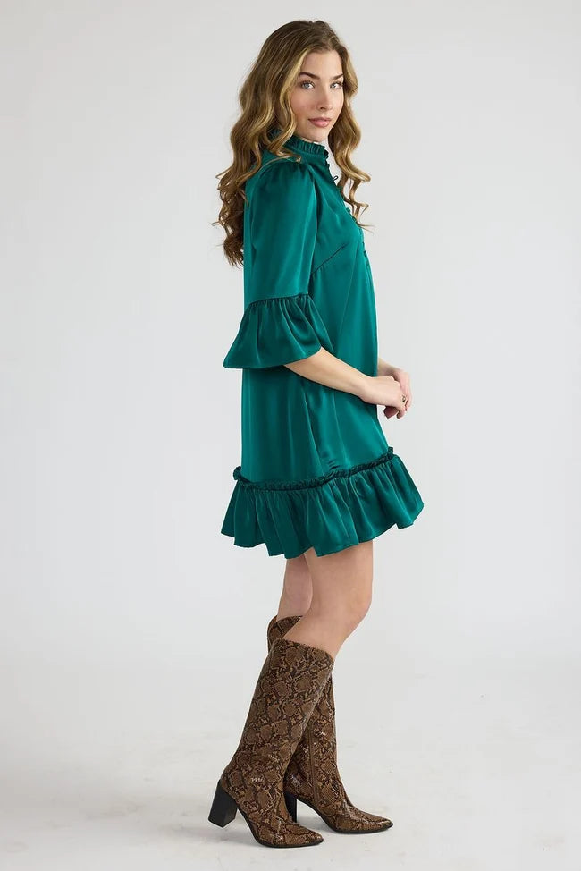 DOUBLE A Teal Chelsea Dress
