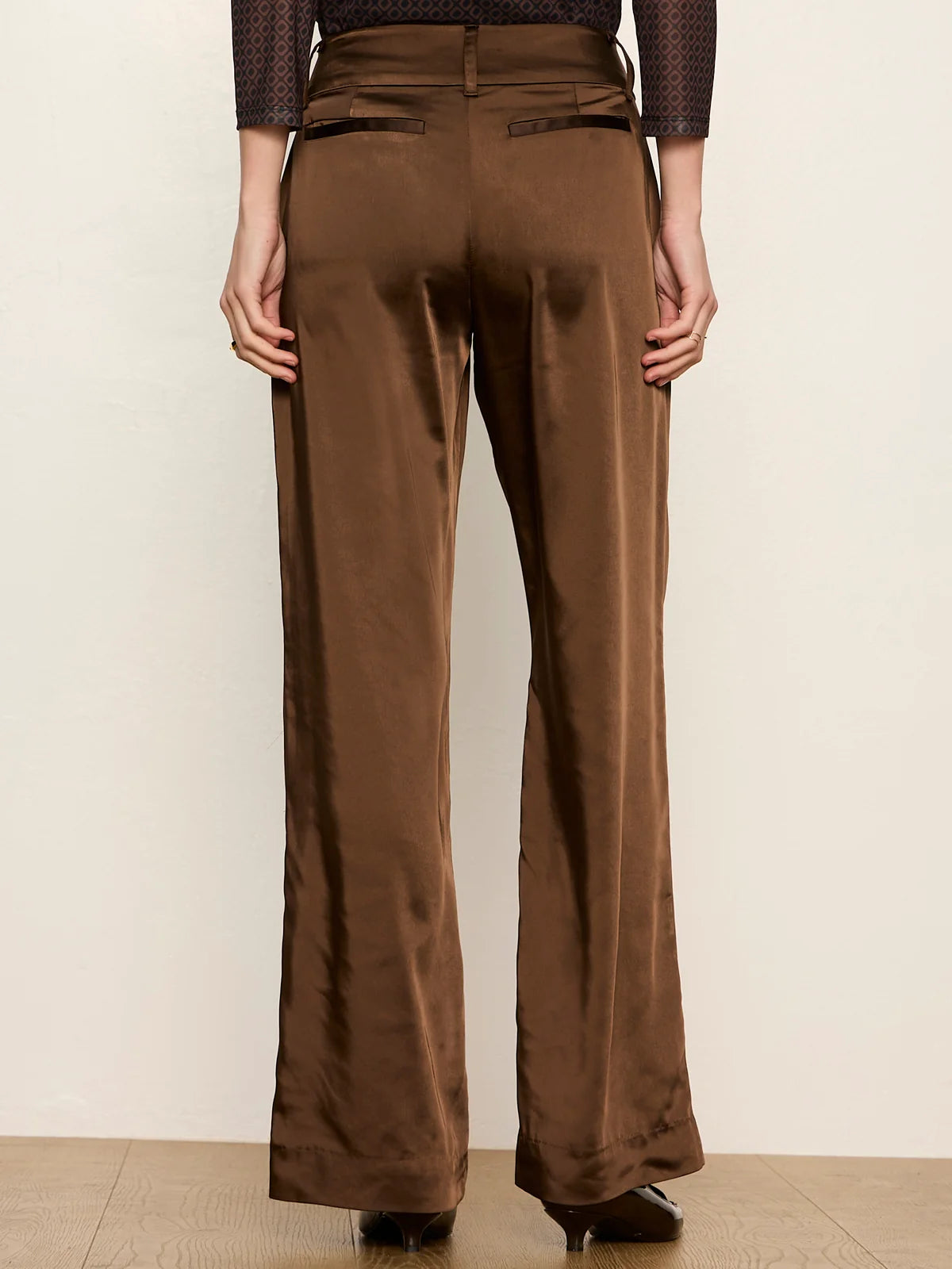 SANCTUARY Espresso Martini Spotlight Satin Trouser