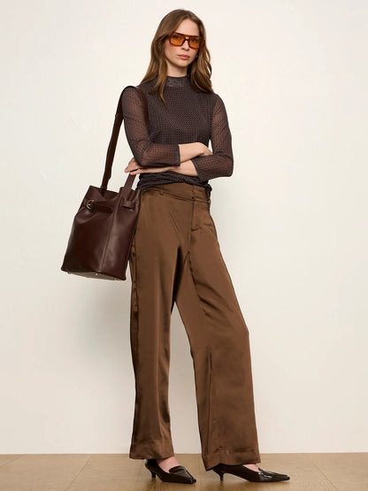 SANCTUARY Espresso Martini Spotlight Satin Trouser