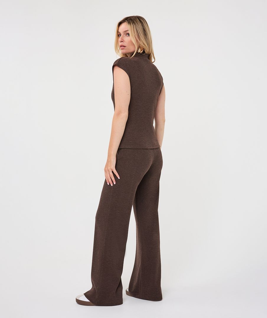 Riya Dark Brown Knit Pants